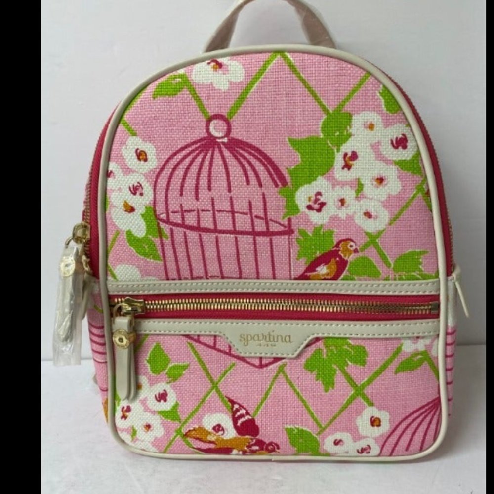 Spartina 449 Pink Floral Birdcage Mini Backpack